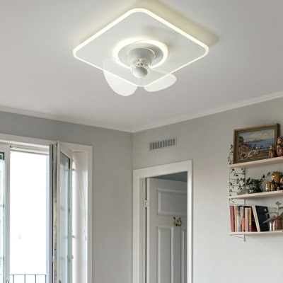 Contemporary Third Gear Geometrical Flush Mount Ceiling Light Fixtures Acrylic Ceiling Mounted Fan Light