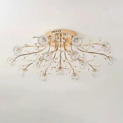 Crystal Semi Flush Mount Ceiling Light Ceiling Mounted Fixture