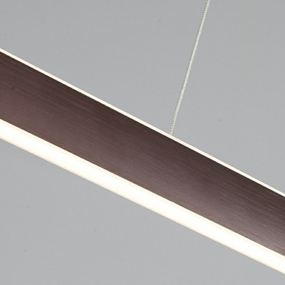 Led Adjustable Length Simple Style Pendant Light Strip Aluminum Chandelier