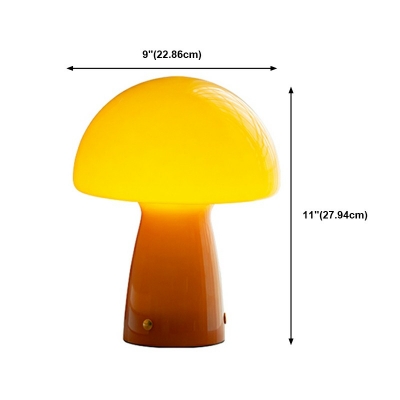 Mid-Century Modern Mushroom Night Table Lamps Glass Table Lamp for Bedroom