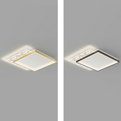 Modern Metallic Flush Mount Light LED Light for Living Room