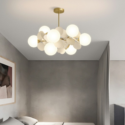 Modern Style Macaron Chandelier Glass Pendant Lighting Fixtures for Bedroom