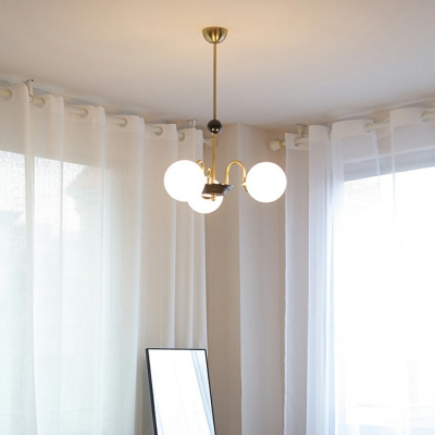Pendant Chandelier Modern Style Glass Hanging Ceiling Light for Living Room