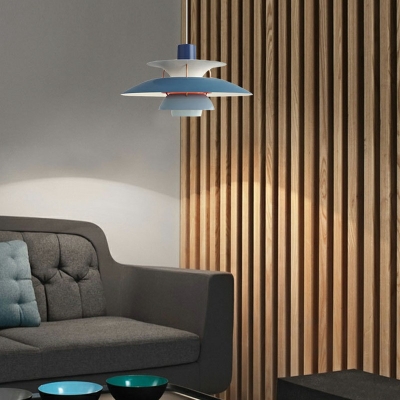 1-Light Pendant Lighting Simple Style Geometric Shape Metal Hanging Ceiling Lights