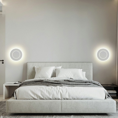 1-Light Sconce Lights Contemporary Style Round Shape Metal Wall Mounted Light Fixture
