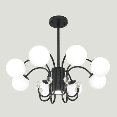 13-Light Chandelier Light Fixtures Contemporary Style Globe Shape Metal Ceiling Pendant Lights