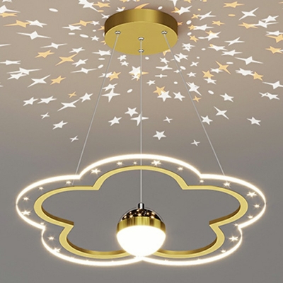 2-Light Chandelier Light Fixture Modernist Style Globe Shape Metal Pendant Lights