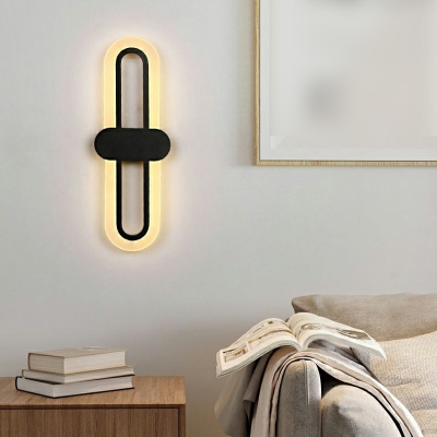 Contemporary Sconce Lights Aluminum with Acrylic Shade Wall Mounted Lamp