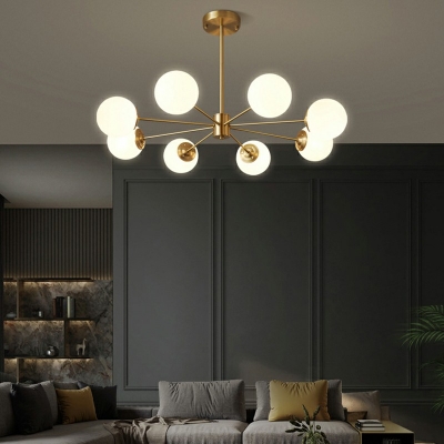 Globe Chandelier Lighting Fixtures Modern Minimalism Hanging Ceiling Lights for Living Room