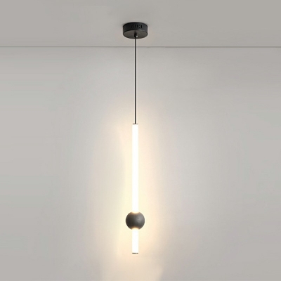 Linear Pendant Lighting Modern Style 1-Light Pendant Light for Bedroom