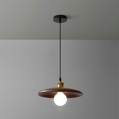 Minimal Hanging Wide Flare Commercial Pendant Lighting Wood Pendant Light