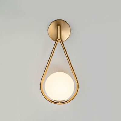 Modern Clear Glass Wall Light Fixture Gold Sconces for Living Room