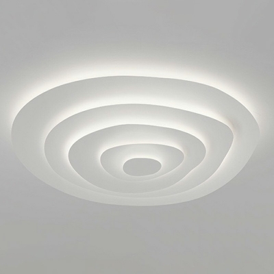 Modern Style Cloud Flush-Mount Light Fixture Metal Flush Light in White