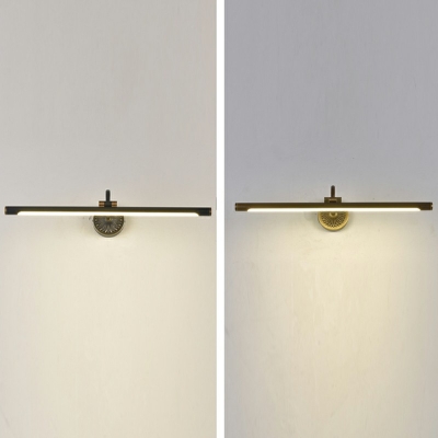 Modern Style Cylindrical Vanity Wall Lights Metal 1-Light Vanity Lighting in Bronze