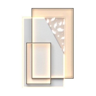 Modern Style Rectangle Flush Light Metal 3-Lights Flush Ceiling Light Fixture in Black