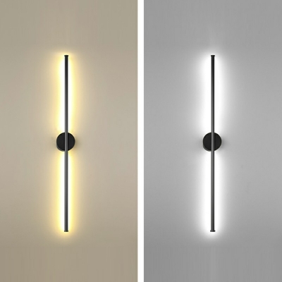 Modern Warm Light Linear Wall Lighting Fixtures Metallic Wall Mount Light Fixture