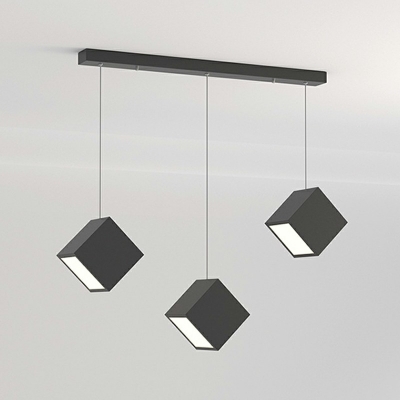 Squared Shape Hanging Pendant Light with Acrylic Shade Modern Pendant Lamp