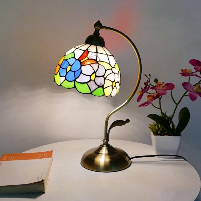Tiffany Stained Glass Table Lamps Single Light for Living Room