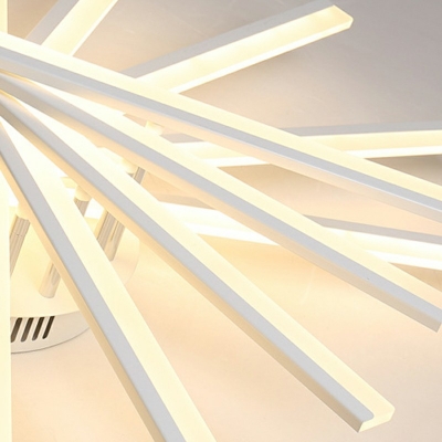 White Sputnik Flush Mount Lights Modern Style Metal 9 Lights Flush Ceiling Light Fixture