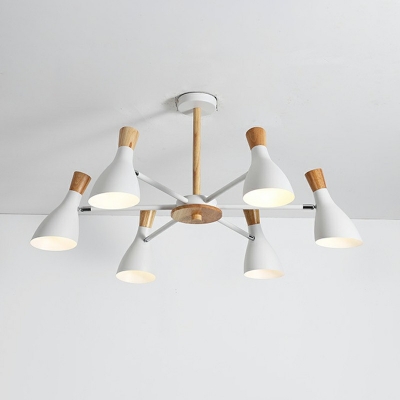 Wood Chandelier Lighting Fixtures Nordic Style Pendant Lighting for Living Room