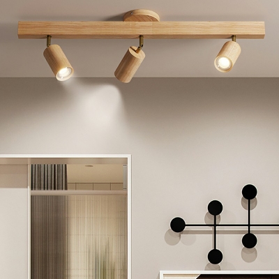 Wood Modern Semi Flush Mount Ceiling Light Simplistic Ceiling Light for Living Room