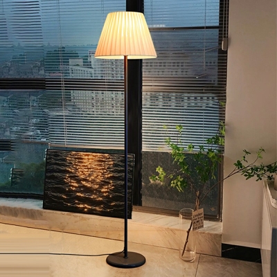 1-Light Floor Lamps Contemporary Style Cone Shape Metal Stand Up Lamp