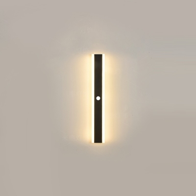 1-Light Sconce Lights Modernist Style Linear Shape Metal Warm Light Wall Mount Lighting