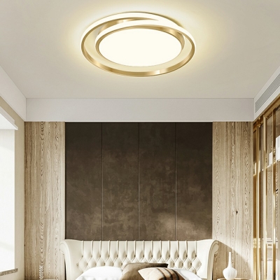 Contemporary Round Flush Mount Lighting LED Ambient Lighting Indoor