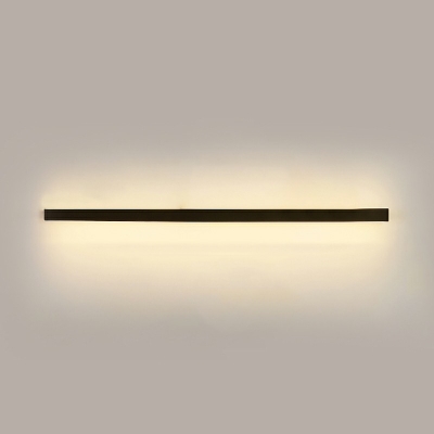 Contemporary Thin-Line Wall Mounted Light Fixture Metal Sconce for Bedroom