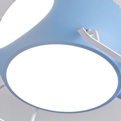 Girl Boy Bedroom Light Fixture Creative Plane Shape Ceiling Fan
