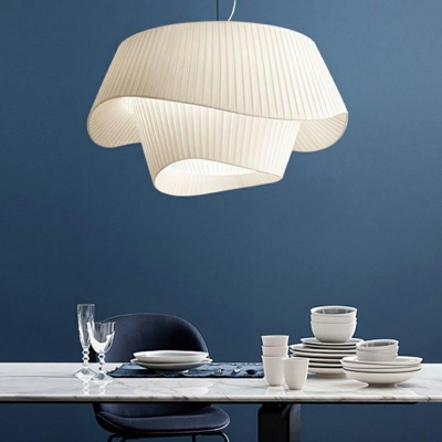 Hanging Lamps Modern Style Silk Hanging Light Kit for Living Room