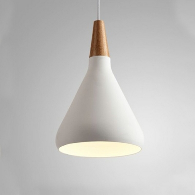 Modern Farmhouse Pendant Lighting Single Head Metallic Shade Hanging Lamp Kit