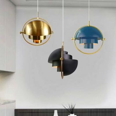 Single Head Hanging Ceiling Light Metallic Modern Farmhouse Pendant Lighting