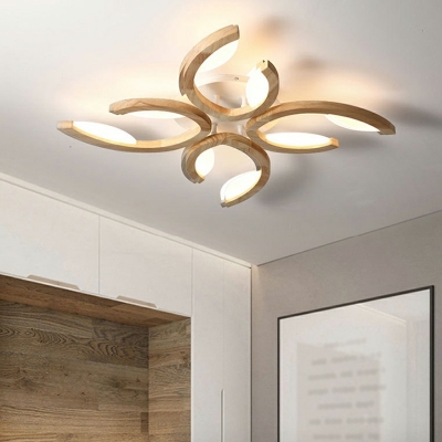 Wood Flush Mount Lighting Fixtures with Acrylic Shade Flush Ceiling Light Fixtures