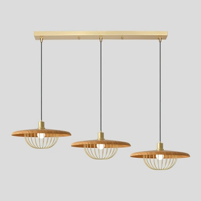 1-Light Ceiling Pendant Light Simple Style Cage Shape Metal Hanging Lamp Kit