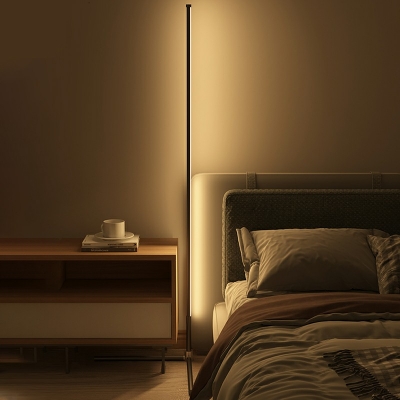 1-Light Floor Standing Lamp Contemporary Style Linear Shape Metal Warm Light Stand Up Lamps