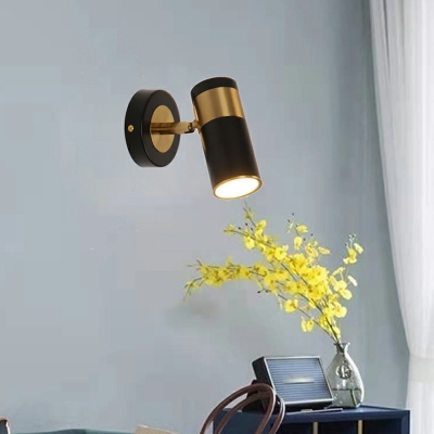 1-Light Sconce Lights Contemporary Style Cylinder Shape Metal Wall Light Fixture