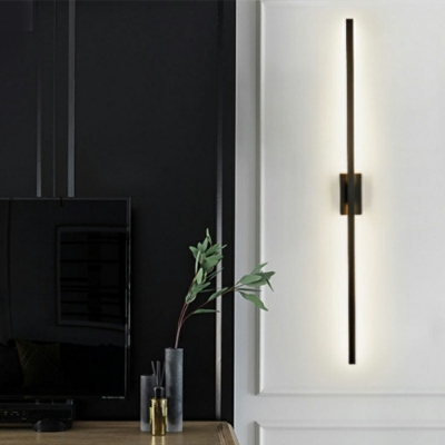 1-Light Sconce Lights Contemporary Style Linear Shape Metal Wall Mounted Light Fixture