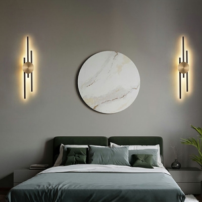 Art Deco Third Gear Linear Wall Lighting Fixtures Stainless Steel Wall Mount Light Fixture