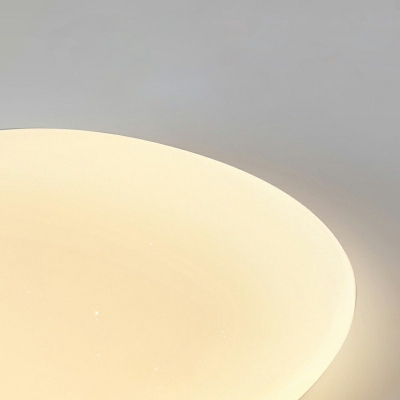 Beige Oval Ceiling Light Modern Nordic Style Acrylic Flushmount Lighting for Bedroom