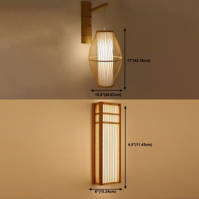 Gold Cylinder Wall Mount Light Fixture Modern Style Wood 1 Light Wall Lighting Ideas