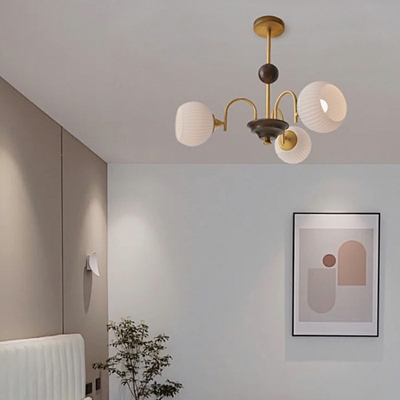 Hanging Ceiling Light Modern Style Glass Hanging Lamps Kit for Living Room