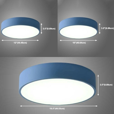Minimalism Third Gear Cylinder Flush Mount Ceiling Light Fixtures Acrylic Flush Mount Lamp