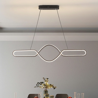 Modern Geometric Chandelier Lighting Fixtures Metallic Island Pendant Lights