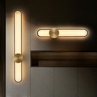 Modern Wall Sconce Lighting Oval Shape Wall Light Fixture for Bedroom