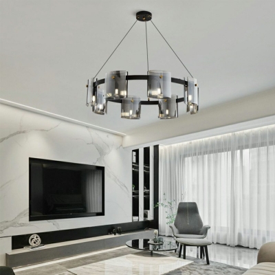 Pendant Light Contemporary Style Glass Hanging Lamps for Living Room