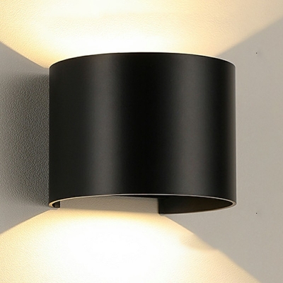 Rectangle Shade Wall Mount Light Fixture Modern Style Metal 2-Lights Wall Mounted Light in Black