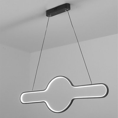 Ring Shaped Island Lighting Aluminum Minimalistic LED Hanging Light for Dining Room