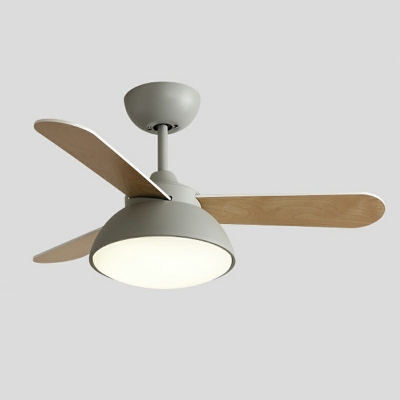 Semi Mount Fan Lighting Children's Room Style Acrylic Semi Fan Flush for Living Room