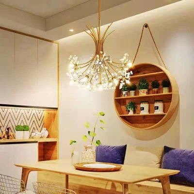 Spuntilk Modern Chandelier Lighting Fixture Crystal Pendant Chandelier for Living Room
